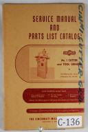 Cincinnati-Cincinnati No. 1 LO Tool Grinder Service & Parts Manual-#1-1-LO-No. 1-01
